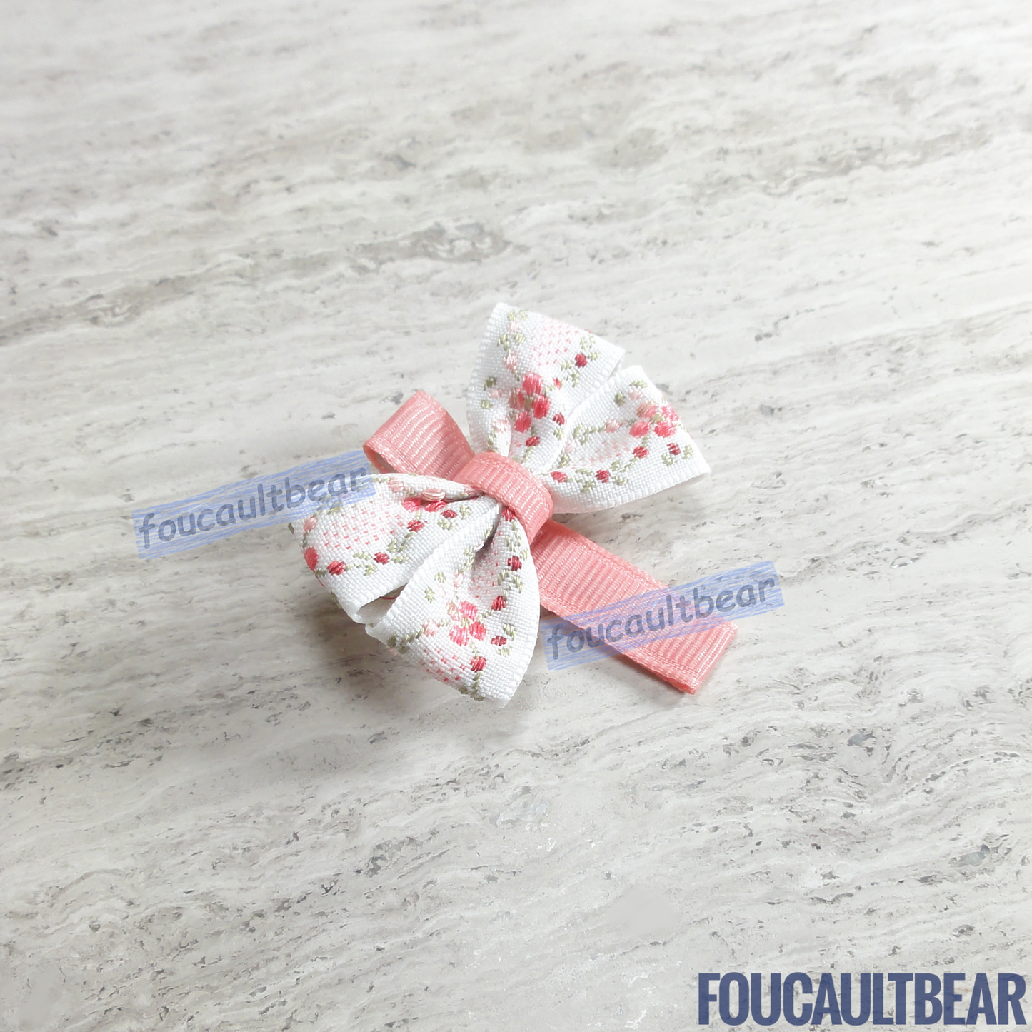 Foucaultbear's HANDMADE HAIR CLIPPIE. Garland Rose Bud. Jacquard Ribbon. Partially Lined Alligator Hair Clip. Garland Rose Bud, a beautiful flower Jacquard Ribbon Hair Bow Clippie. A nice addition to your little girl's wardrobe. Perfect for toddlers, preschoolers, elementary-schoolers. Absolutely adorable on babies with enough hair to wear it too. Makes for a great Baby Shower gift. Definitely not your standard cliché shower gift. 